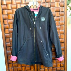 Columbia Manchester United Columbia hooded rain jacket.